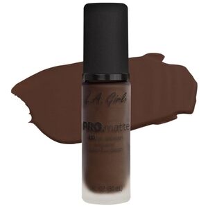 LA Girl Pro.Matte Liquid Foundation, Matte, Long Wear, Ebony GLM724